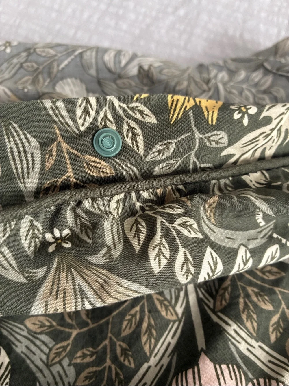 Ikea Karrdunort Floral Print Cotton Duvet Cover and Shams Queen